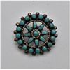 Image 5 : Zuni Sterling Turquoise Pin Pendant Necklace