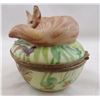Image 2 : Limoges Hand Painted Porcelain Fox Trinket Box