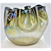 Image 1 : Iridescent Curved Edge Hand Blown Bowl