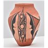 Image 2 : Zuni Pottery Deer & Butterfly Jar by T Fontenelle