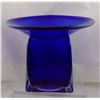 Image 1 : Hand Blown Cobalt Blue Vase