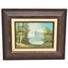 Image 1 : Framed Landscape Snowy Mountain Scene