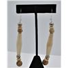 Image 2 : Quail Ridge Hare Bone & Rhyolite Earrings