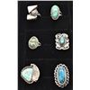 Image 1 : Collection of Native American Sterling Rings