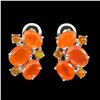 Image 1 : Natural Ethopian Orange Opal Earrings