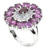 Image 2 : Natural Rhodolite Garnet Tanzanite Ring