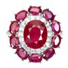 Image 1 : Natural Stunning Red Ruby Ring