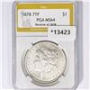 Image 1 : 1878 7TF Morgan Silver Dollar PGA MS64 Rev of 78