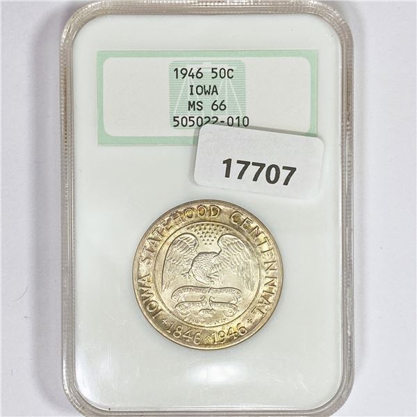 1946 Iowa Half Dollar NGC MS66