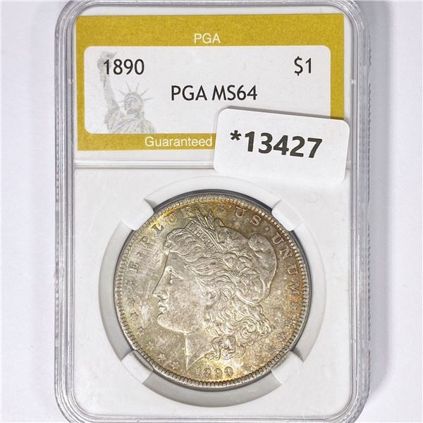 1890 Morgan Silver Dollar PGA MS64