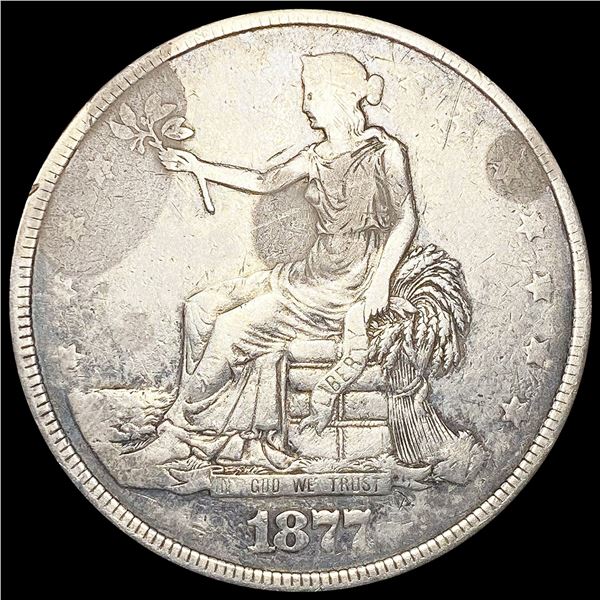 1877 Silver Trade Dollar LIGHTLY CIRCULATED