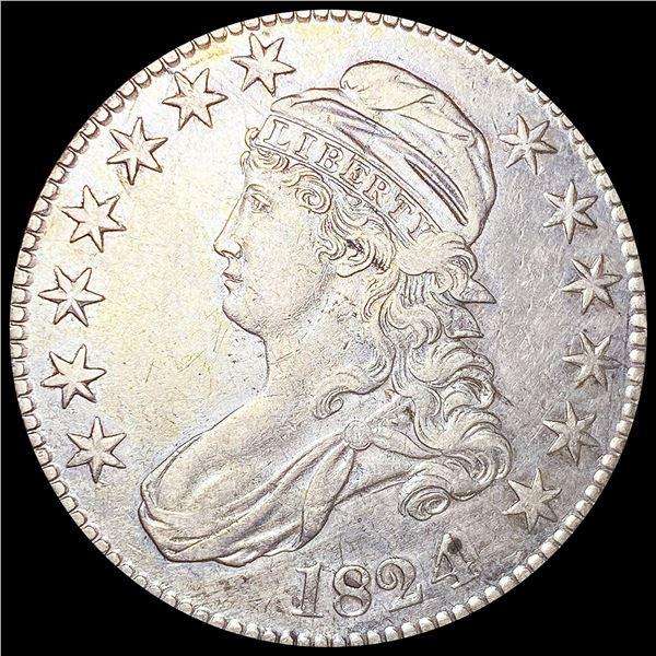 1824 O-109 Capped Bust Half Dollar CLOSELY