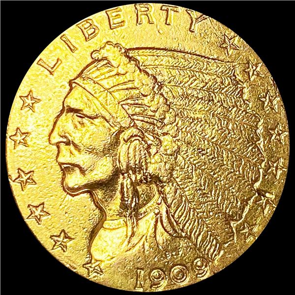 1909 $2.50 Gold Quarter Eagle CLOSELY