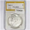 Image 1 : 1880-O Morgan Silver Dollar PGA MS62