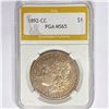 Image 1 : 1892-CC Morgan Silver Dollar PGA MS65