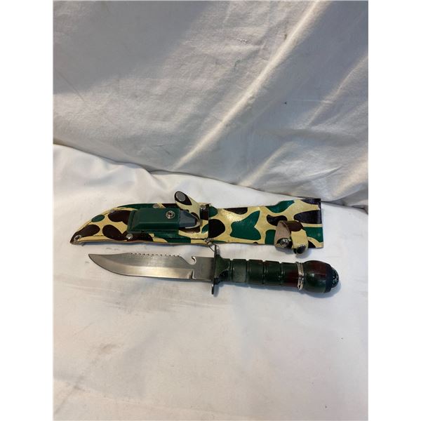 Knife, sheath and stone