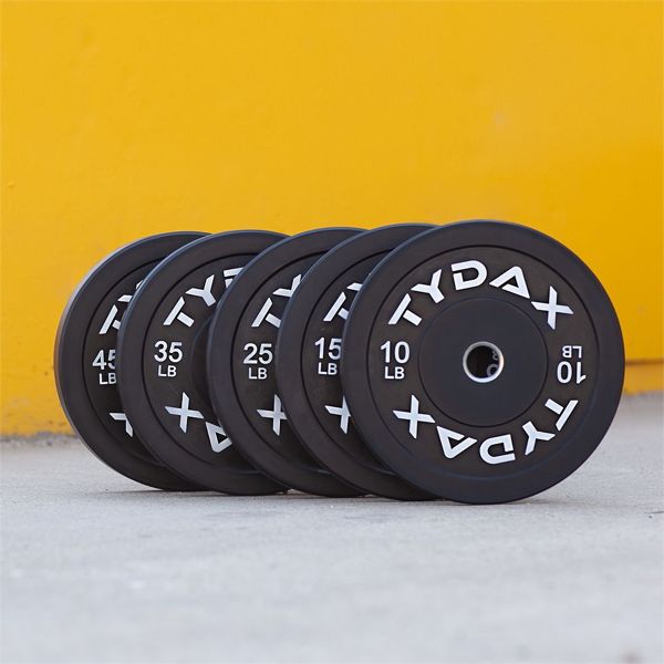 PAIR OF BLACK BUMPER PLATES - 15 LB 