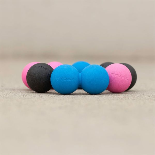 1 DOUBLE PEANUT MASSAGE BALL - BLACK