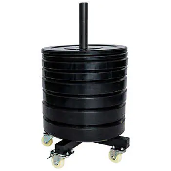 PLATE STORAGE POST WITH WHEELS