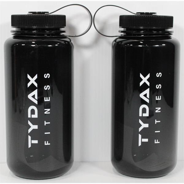 PAIR OF ALL BLACK WATER BOTTLES