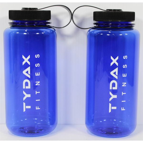 PAIR OF TYDAX BLUE WATER BOTTLES