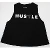 Image 1 : HUSTLE TILT CROP TANK - BLK - SMALL