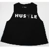 Image 1 : HUSTLE TILT CROP TANK - BLK - LARGE