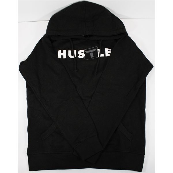 HUSTLE TILT PULLOVER HOODIE - BLK - XS