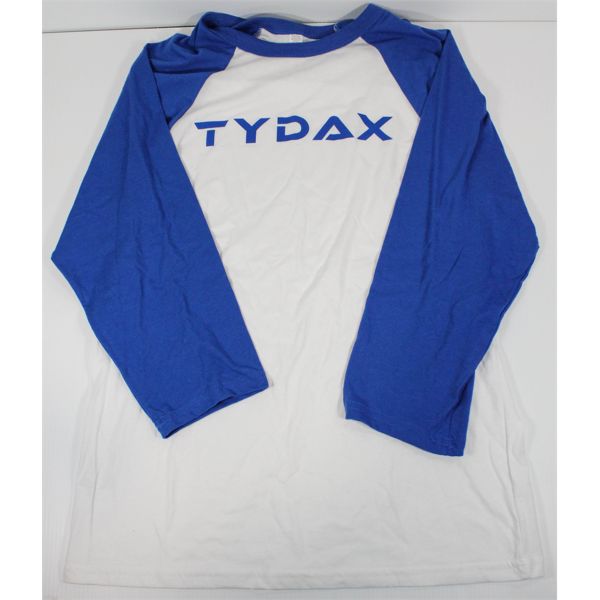 3/4" BASEBALL T-SHIRT BLUE/WHITE - SMALL