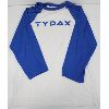 Image 1 : 3/4" BASEBALL T-SHIRT BLUE/WHITE - MEDIUM