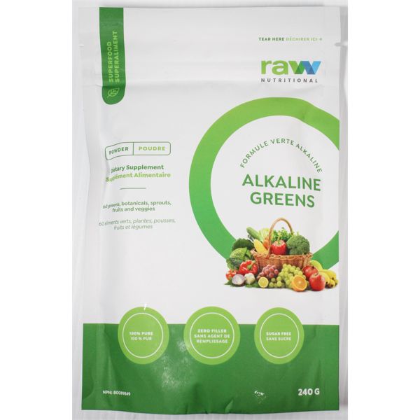 RAW NUTRITINAL ALKALINE GREENS 240G