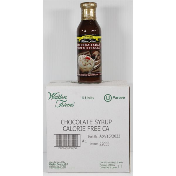 6 WALDEN FARMS SYRUP CHOCOLATE 355ML EA.