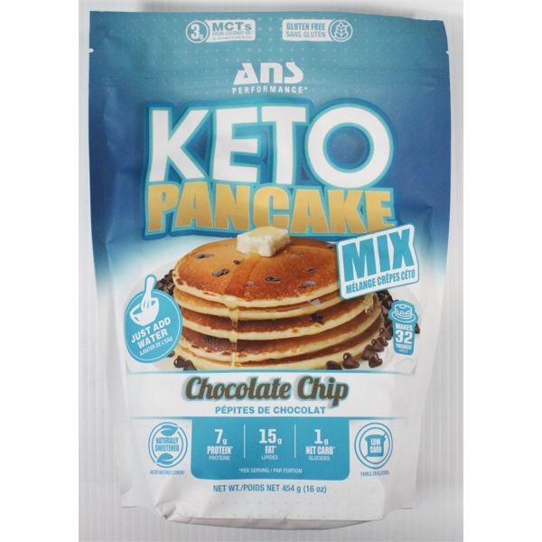 ANS KETO PANCAKES 1LB - CHOCOLATE CHIP