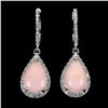 Image 2 : Natural Ethiopian Pink Opal  Earrings
