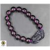 Image 1 : #135- PURPLE  OBSIDIAN 12MM /8" BRACELET
