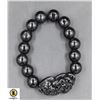 Image 1 : #127-BLACK OBSIDIAN 12MM /8" BRACELET