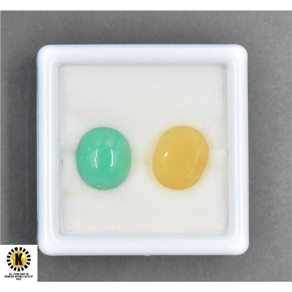 #565-NATURAL CHRYSOPRASE 6.45CT,OPAL 4.47 CT