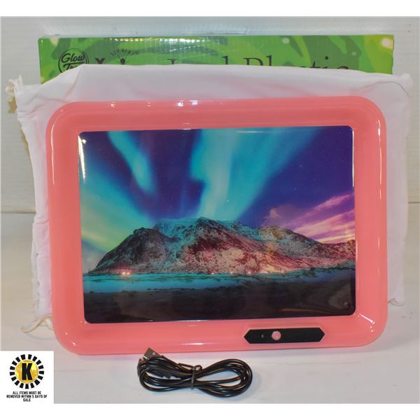 NEW PINK MOUNTIAN SCENE LED ROLLING TRAY