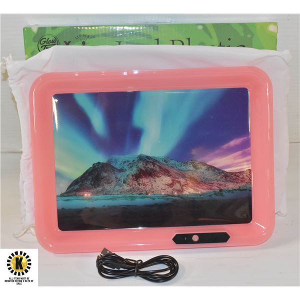 NEW PINK MOUNTIAN SCENE LED ROLLING TRAY