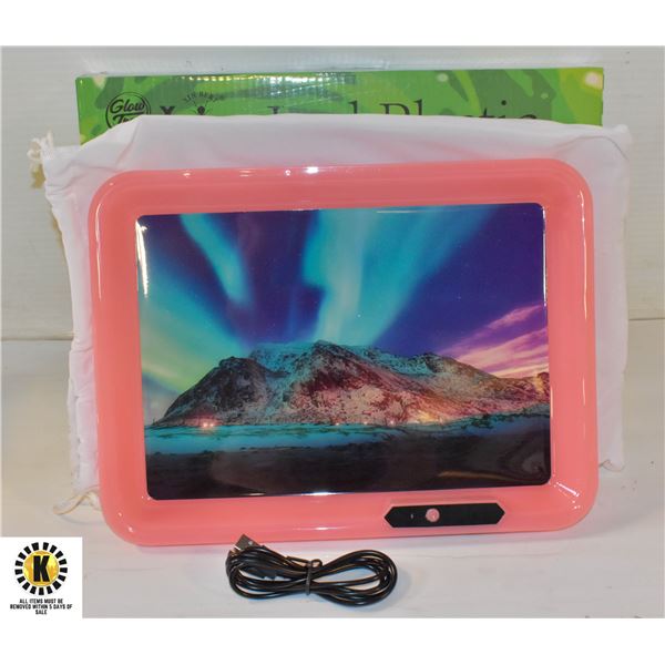 NEW PINK MOUNTIAN SCENE LED ROLLING TRAY