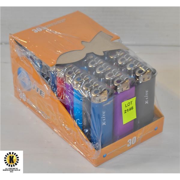 NEW SEALED PACK OF 30 NEW X-LITE LIGHTERS