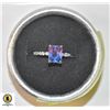 Image 1 : NEW PURPLE & BLUE TANZANITE STYLE RING WITH