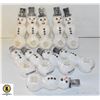 BUNDLE OF 10 NEW SILICONE SNOWMAN PIPES WITH