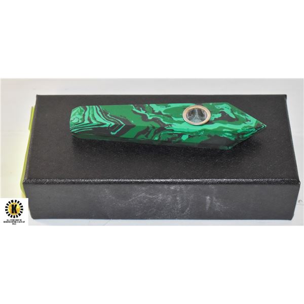 NEW ARTIFICIAL MALACHITE STONE PIPE