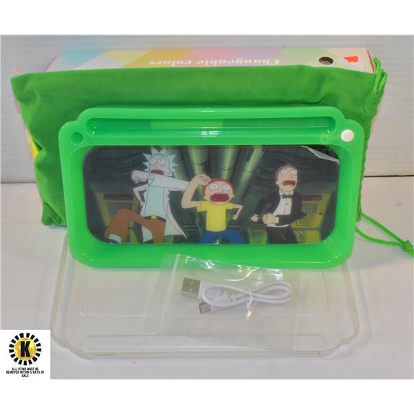 NEW GREEN RICK & MORTY THEMED LED ROLLING TRAY