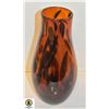 Image 1 : NEW AMBER COLOR ART GLASS VASE