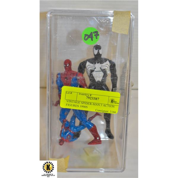 VINTAGE SPIDER-MAN 3 ACTION FIGURES 1990S