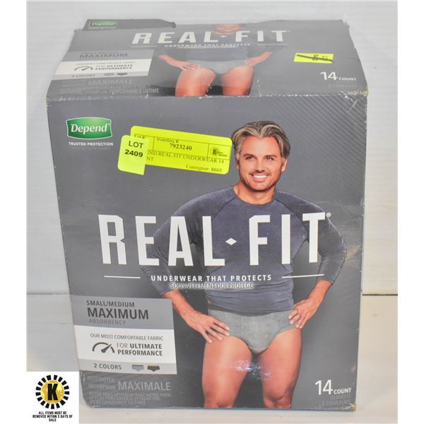 DEPEND REAL FIT UNDERWEAR 14 COUNT