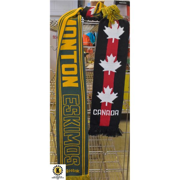 EDMONTON ESKIMO/ OLYMPIC CANADA SCARVES