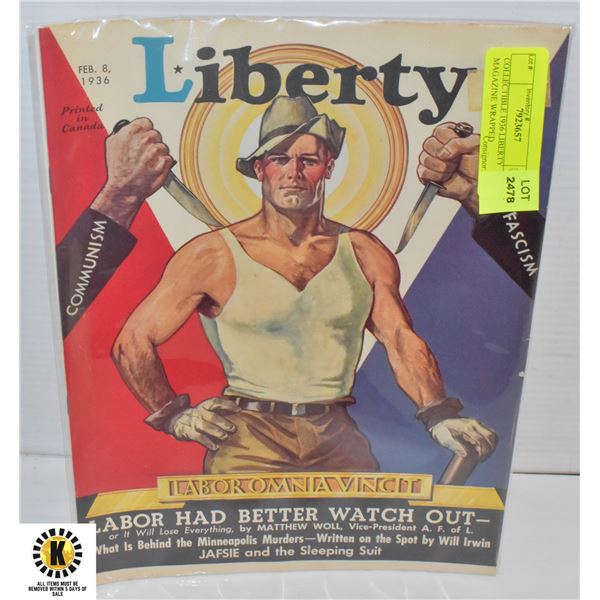 COLLECTIBLE 1936 LIBERTY MAGAZINE WRAPPED